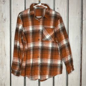 Women’s orange flannel size large